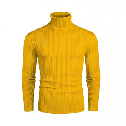 Pull homme col roulé maille design