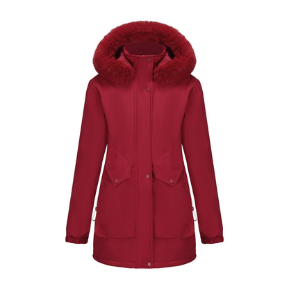 Parka femme imperméable col douillet