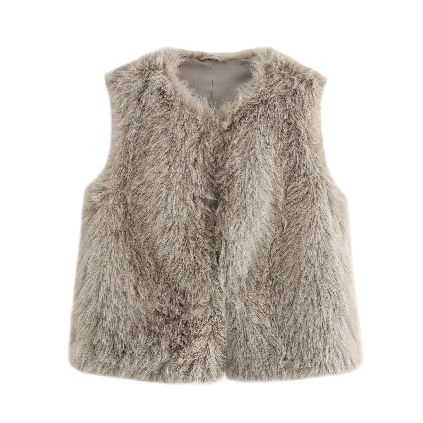Gilet souple en fausse fourrure élégant pour femme