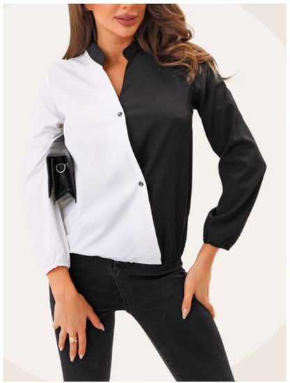 Blouse Femme Asymétrique Colorée Tendance
