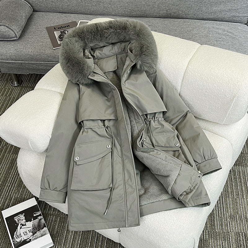 Parka d'hiver pour femme, moderne et douillet, avec poches