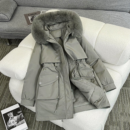 Parka d'hiver pour femme, moderne et douillet, avec poches
