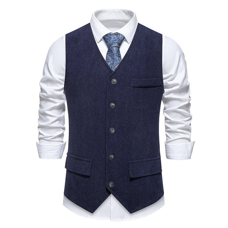 Gilet de costume homme classique à chevrons pratique