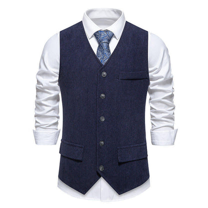 Gilet de costume homme classique à chevrons pratique
