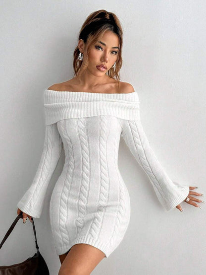 Robe moulante élégante col en V pour femme