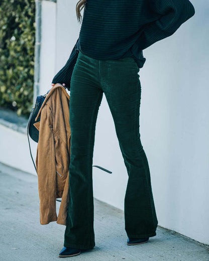 Pantalon élégant pour femme effet velours