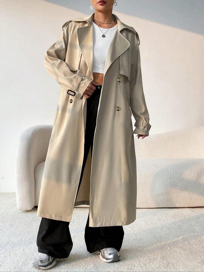 Trench-coat élégant pour femme avec double boutonnage