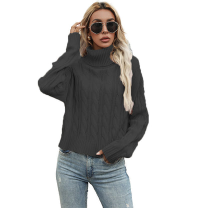 Pull-over femme grosse maille torsadée élégante