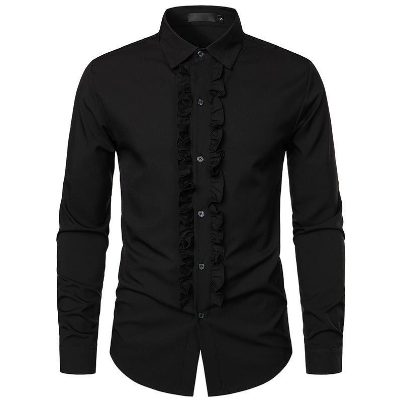 Chemise élégante pour homme avec motif à volants