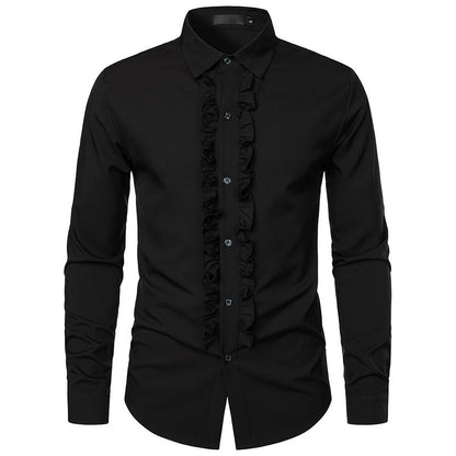 Chemise élégante pour homme avec motif à volants
