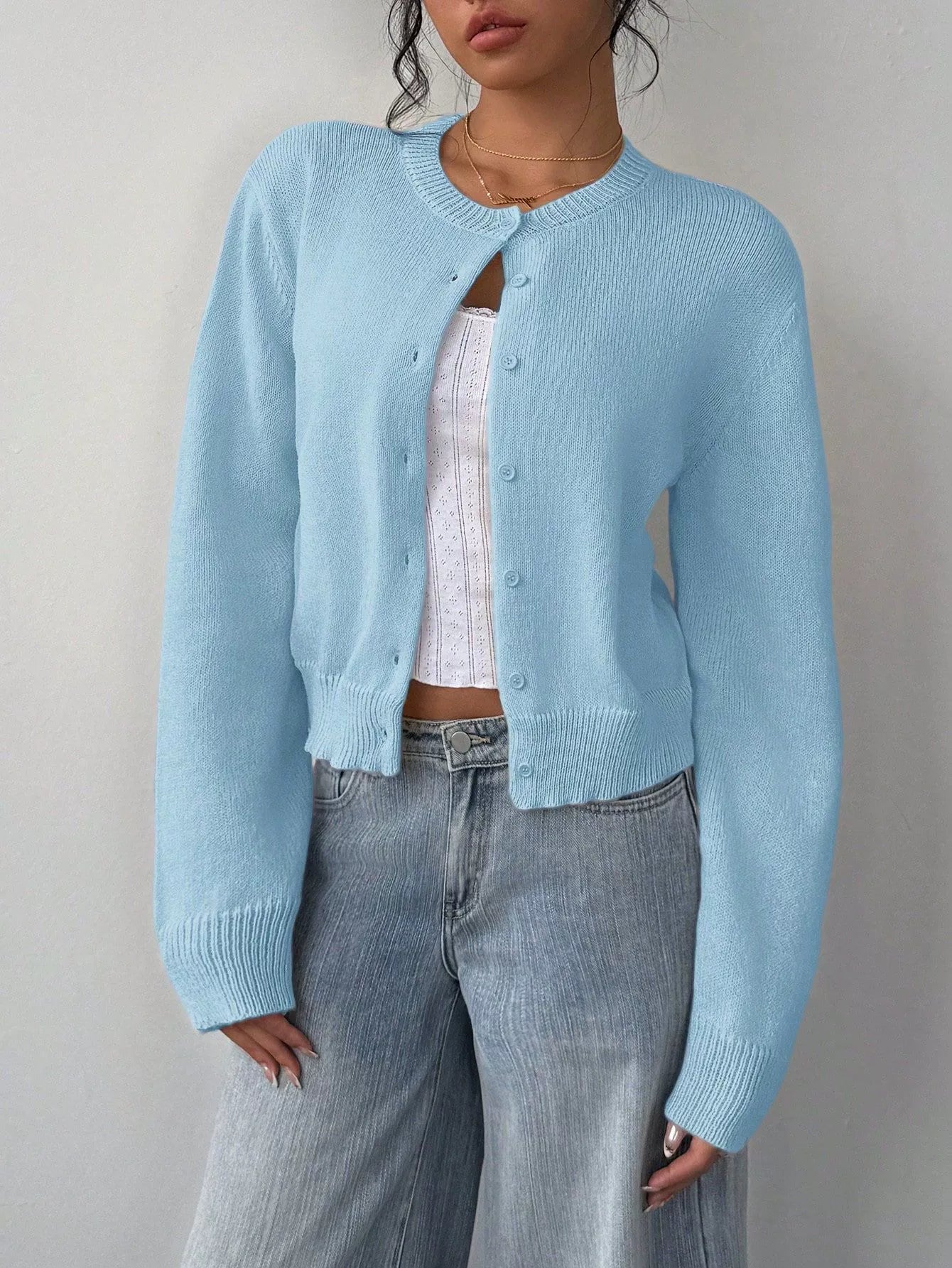 Cardigan souple femme, pull court