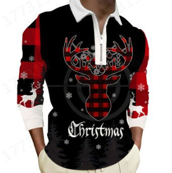 T-shirt de Noël à manches longues pour homme Idée cadeau festive