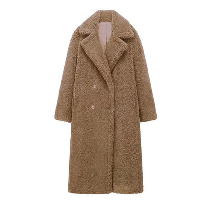 Longue veste Teddy Femme Chaude