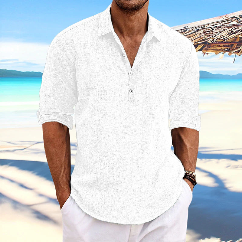 Chemise en lin homme Confortable Été