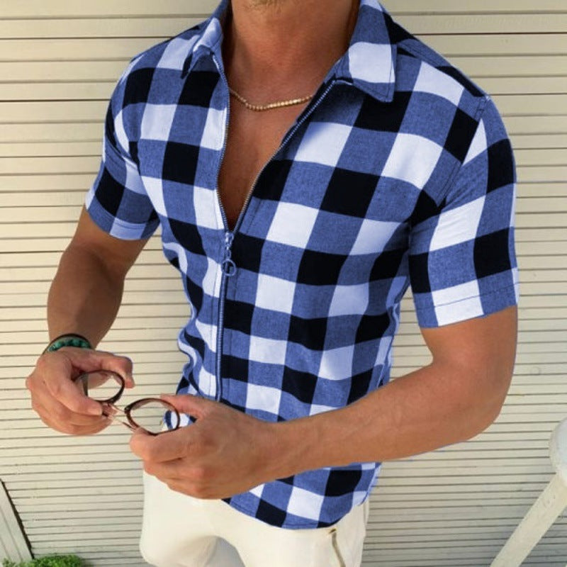 Chemise d'été à manches courtes pour homme, style moderne