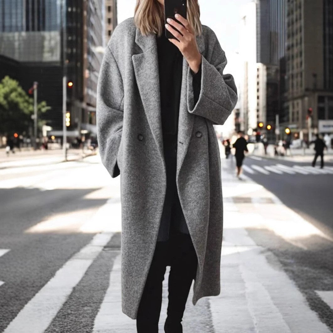 Manteau en laine oversize élégant pour femme