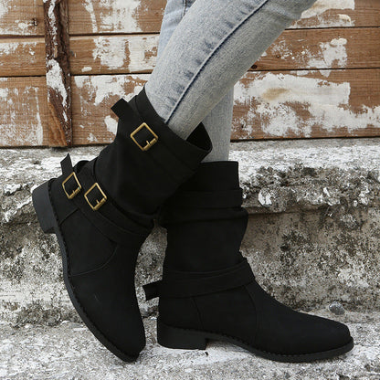 Bottes pour femmes robustes et tendance avec boucle