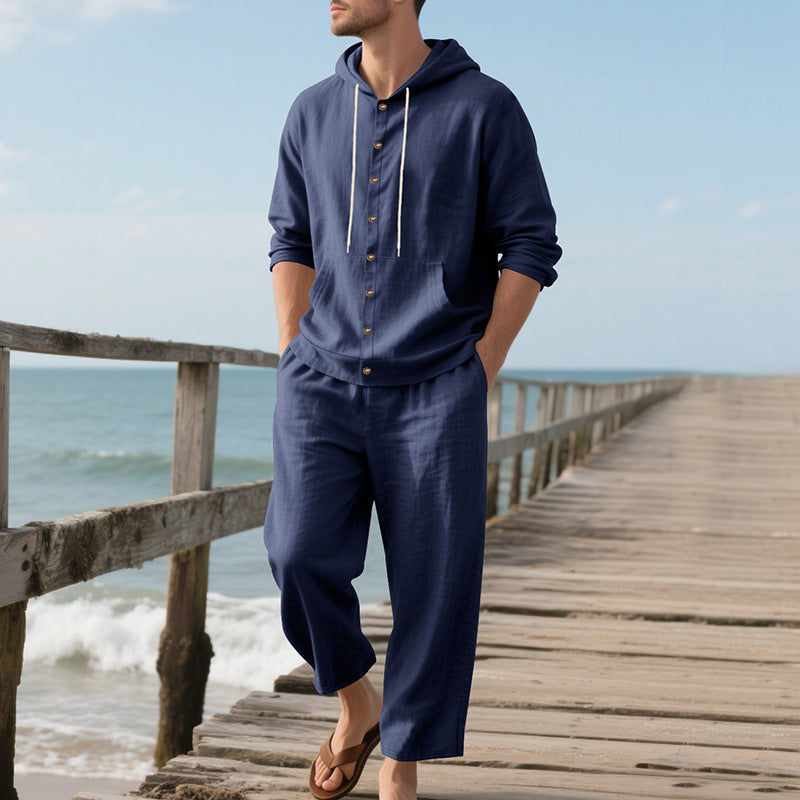 Ensemble de sport pour hommes comprenant un sweat à capuche et un pantalon de jogging