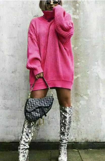 Pull en maille gaufre oversize tendance pour femme