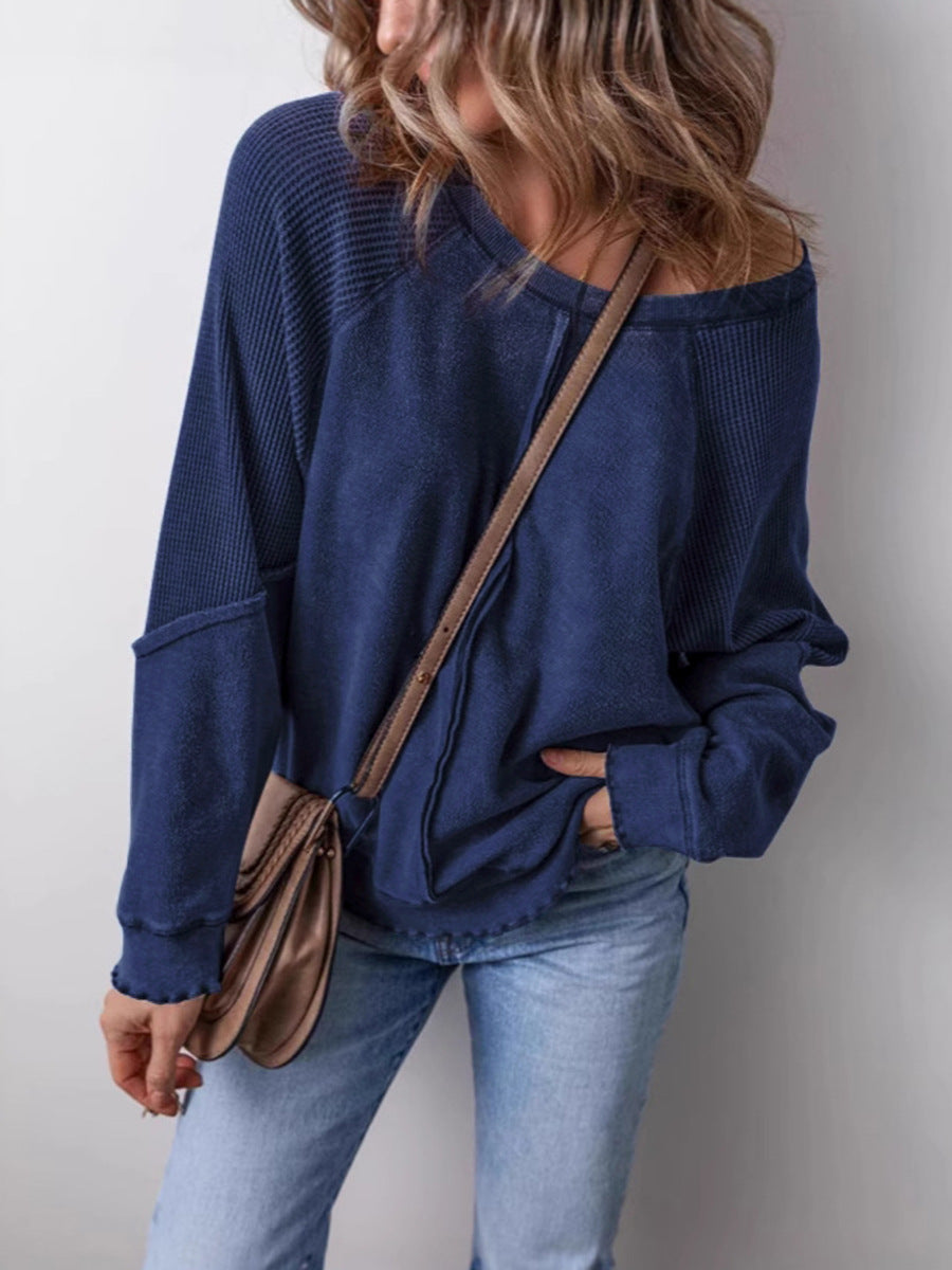 T-shirt à manches longues structuré pour femme Idéal au quotidien