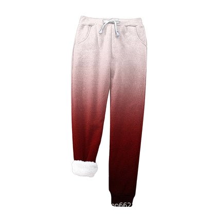 Pantalon de jogging femme chaud polaire doux élastique
