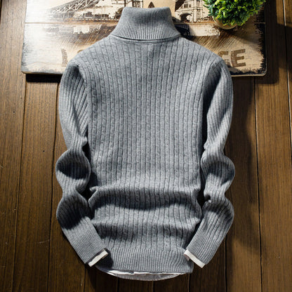 Pull Homme Col Roulé Torsades Mode Élégante
