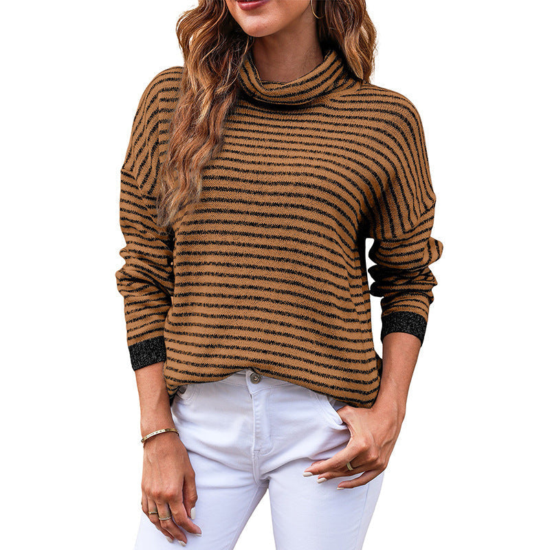 Damen Rollkragenpullover Weich Langarm Wollmix - IdealeKleiden