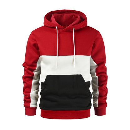 Pull de sport pour homme Capuche Couleurs contrastées Tendance