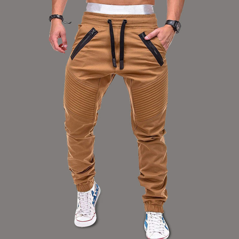 Pantalon de jogging homme Sportif Élastique Avec poches zippées
