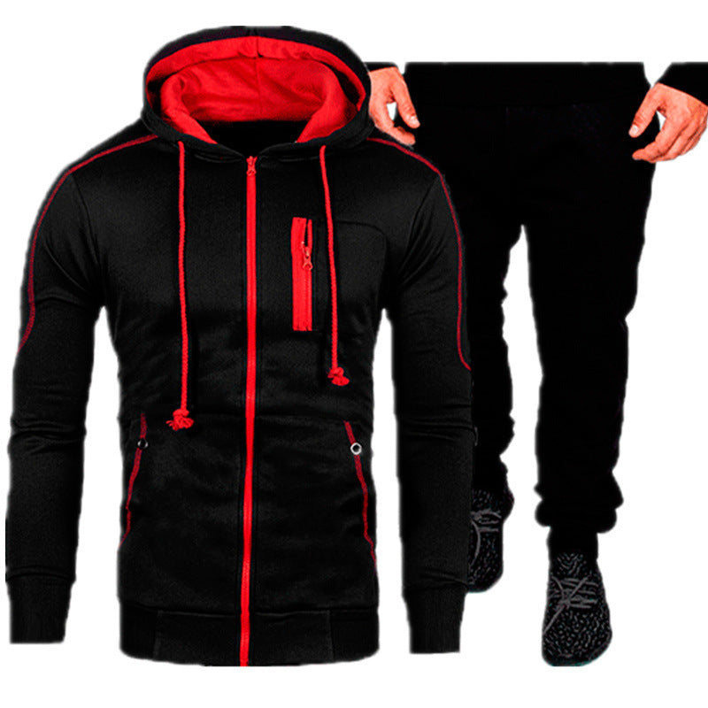 Ensemble survêtement homme : veste à capuche et pantalon de jogging