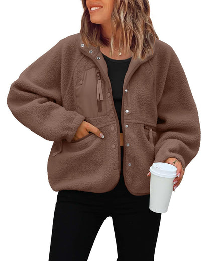 Veste polaire femme douce et chaude avec poches
