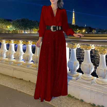 Robe de Soirée Élégante Fleur Scintillante