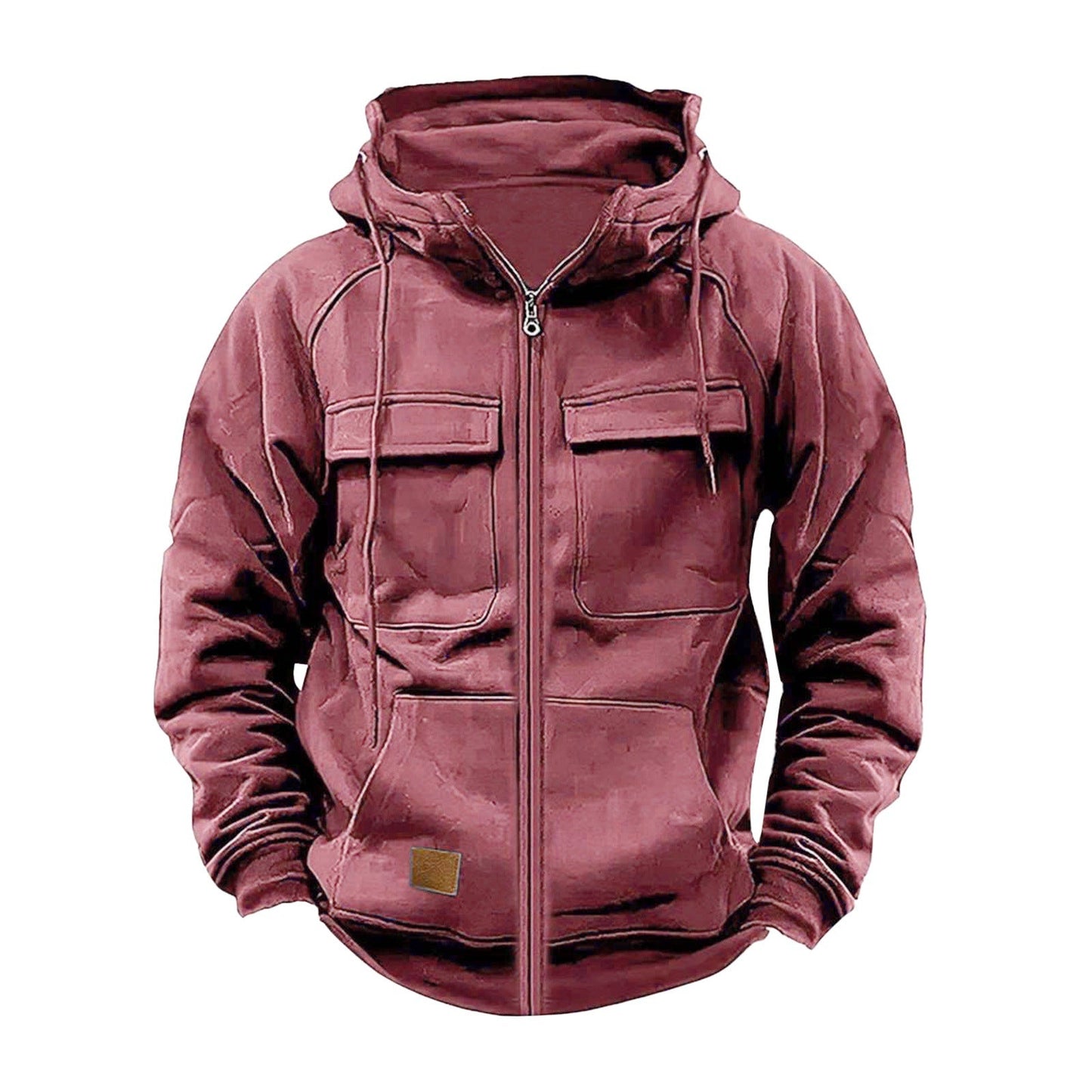 Herren Kapuzenjacke Funktionell Mit Großen Taschen - IdealeKleiden