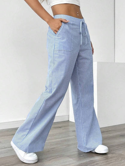 Pantalon de jogging confortable pour femme avec ceinture et poches