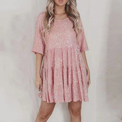 Robe de soirée scintillante à sequins pour femme