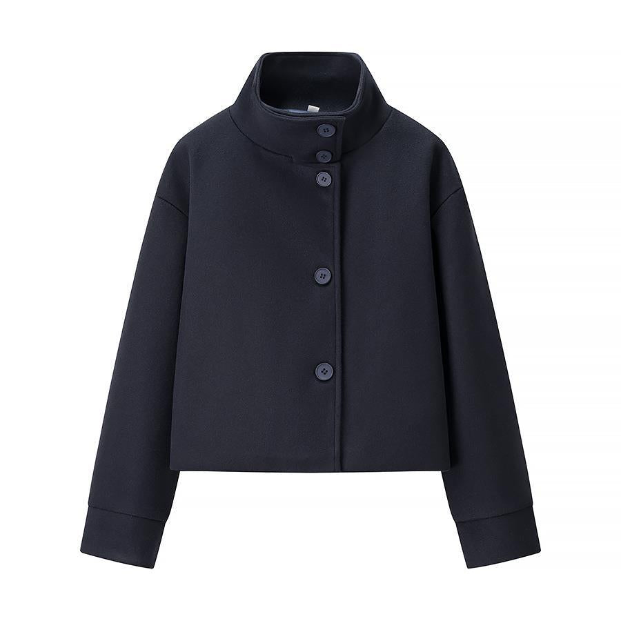 Veste Courte Femme Élégante Col Montant Moderne