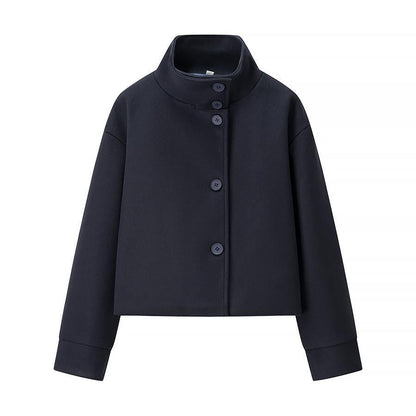 Veste Courte Femme Élégante Col Montant Moderne