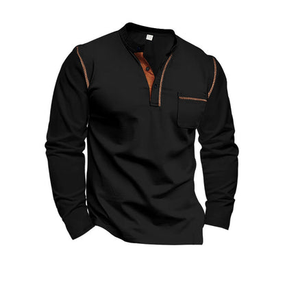 T-shirt manches longues homme design moderne contrasté