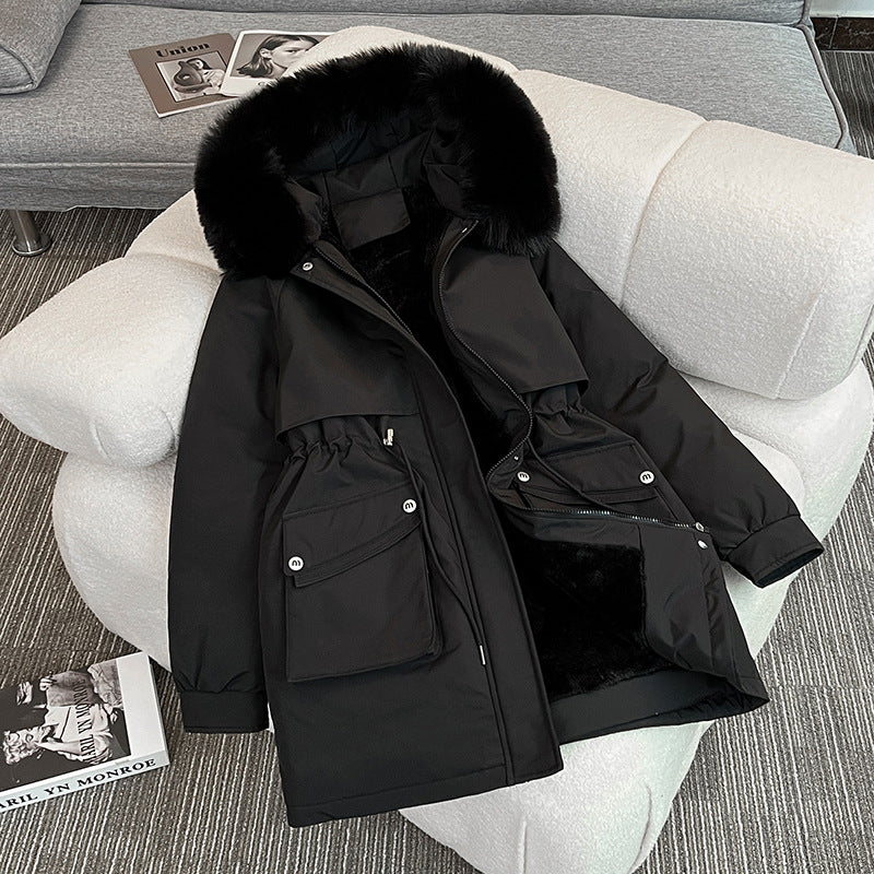 Parka d'hiver pour femme, moderne et douillet, avec poches