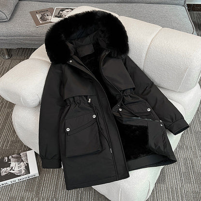 Parka d'hiver pour femme, moderne et douillet, avec poches