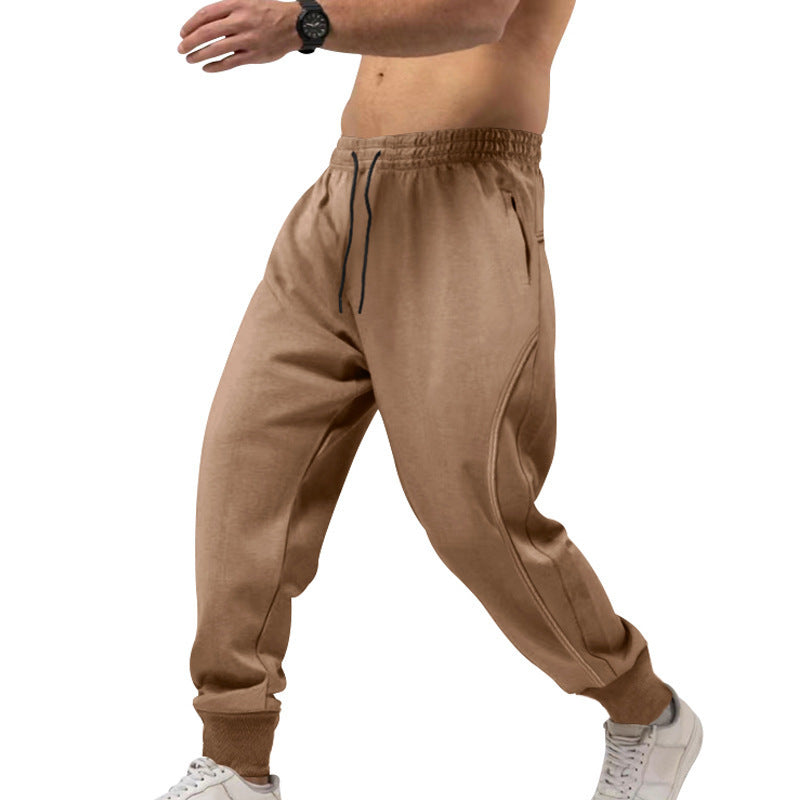 Pantalon de sport pour hommes Élastique Avec poches zippées