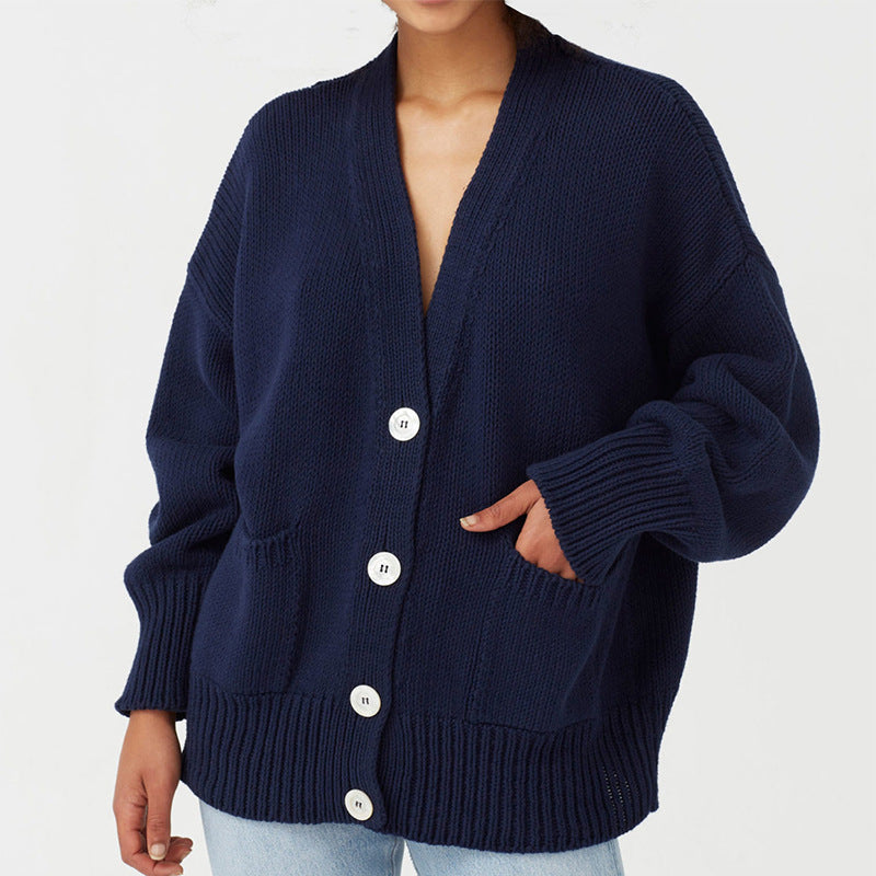 Gilet en grosse maille pour femme, grande taille, élégant