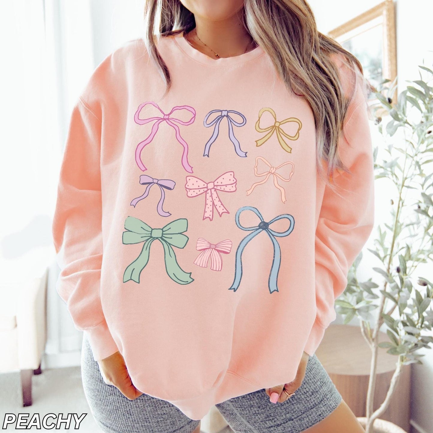 Sweat-shirt Femme Motif Nœuds Coloré Style Tendance
