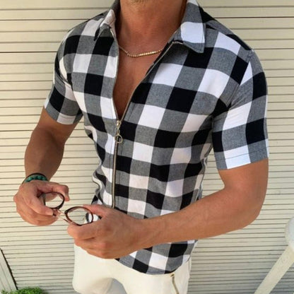 Chemise d'été à manches courtes pour homme, style moderne