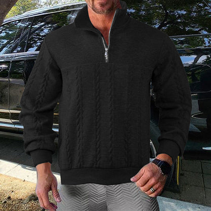 Pull-over homme motif structuré style moderne