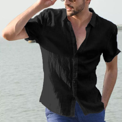 Chemise d'été homme Lin Confortable Élégante