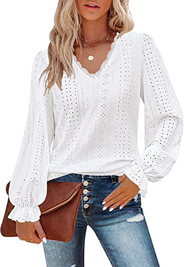 Blouse femme dentelle romantique tendance