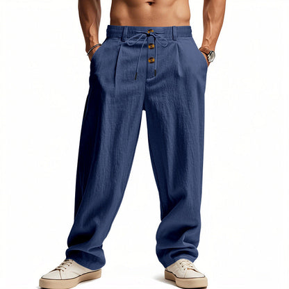 Pantalon en lin pour homme, confortable et respirant