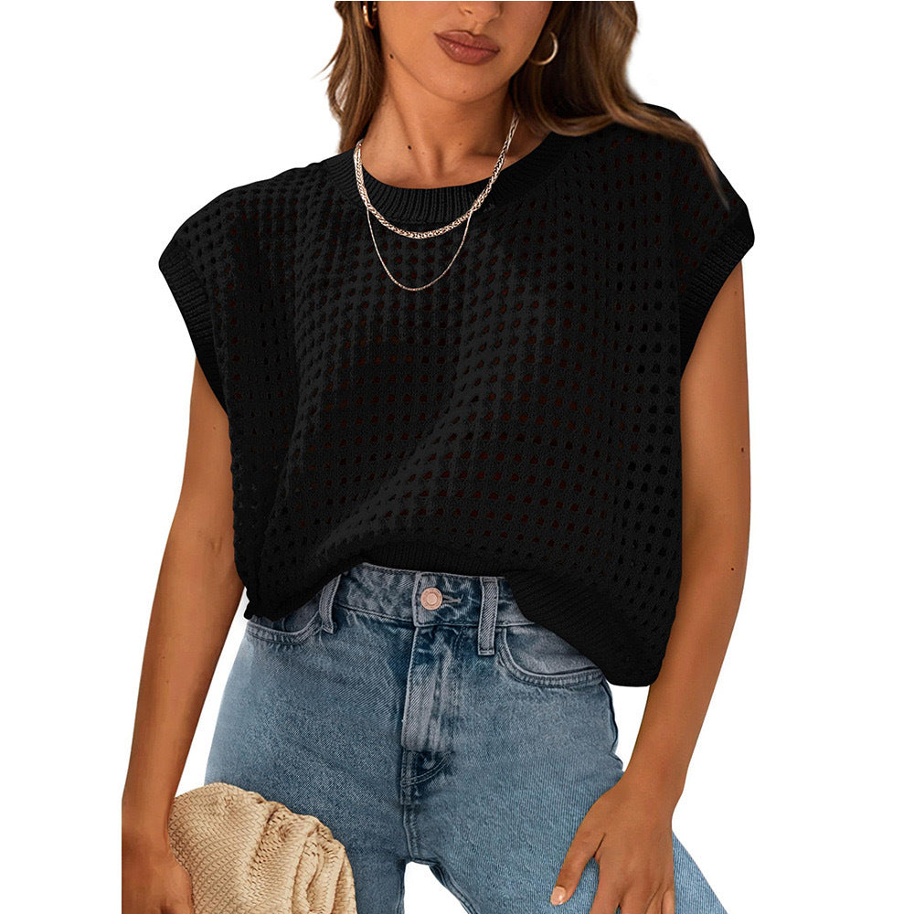 Haut en tricot Femme Décontracté Léger Été