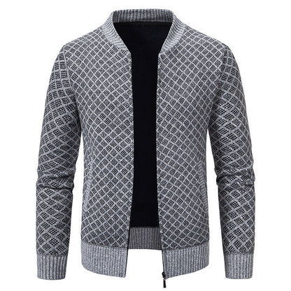 Herren Strickjacke Moderne Zippverschluss Strukturiert Stilvoll - IdealeKleiden